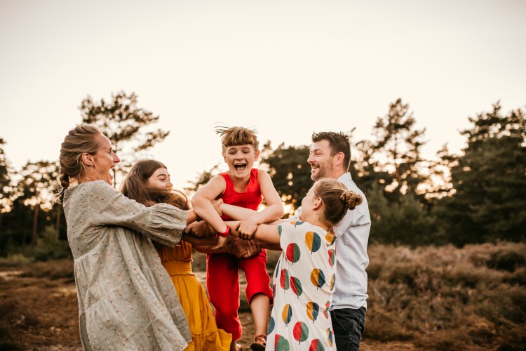 A man with his girls