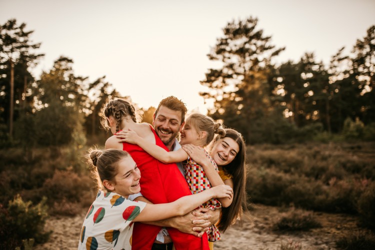 A man with his girls