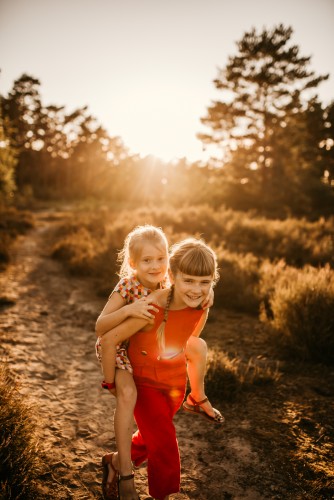 A man with his girls