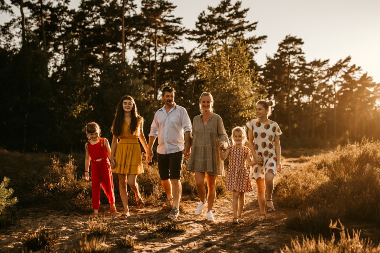 A man with his girls